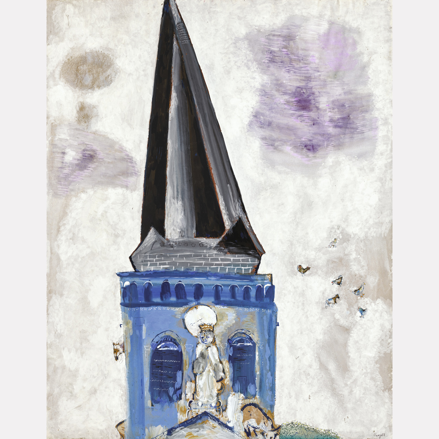 Марк Шагал. «Колокольня Шамбон-сюр-Лака», 1926