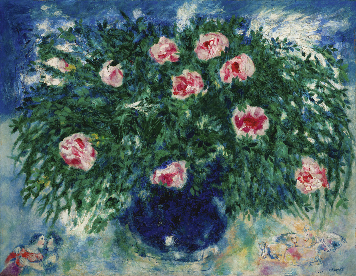 Марк Шагал. «Ваза с розами», 1929