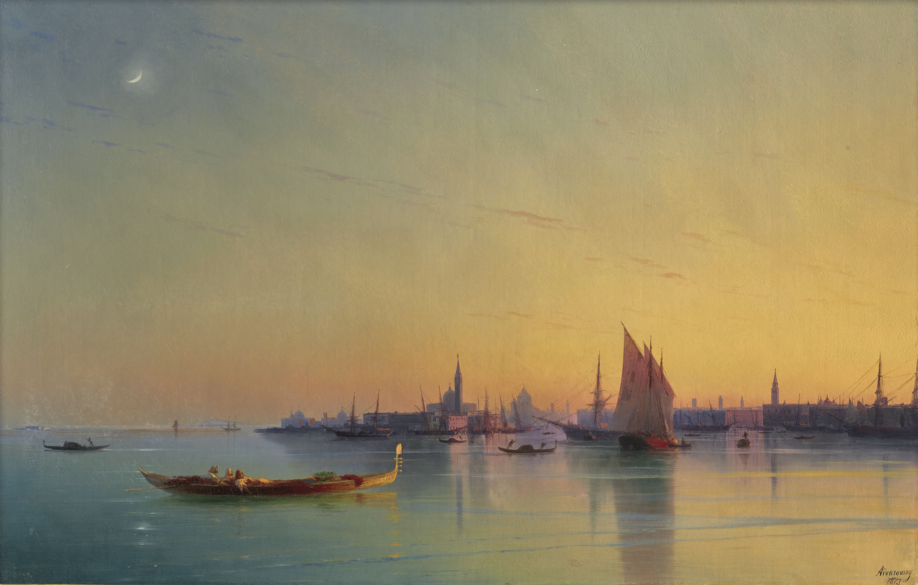 Иван Айвазовский. Венеция на закате, 1873
