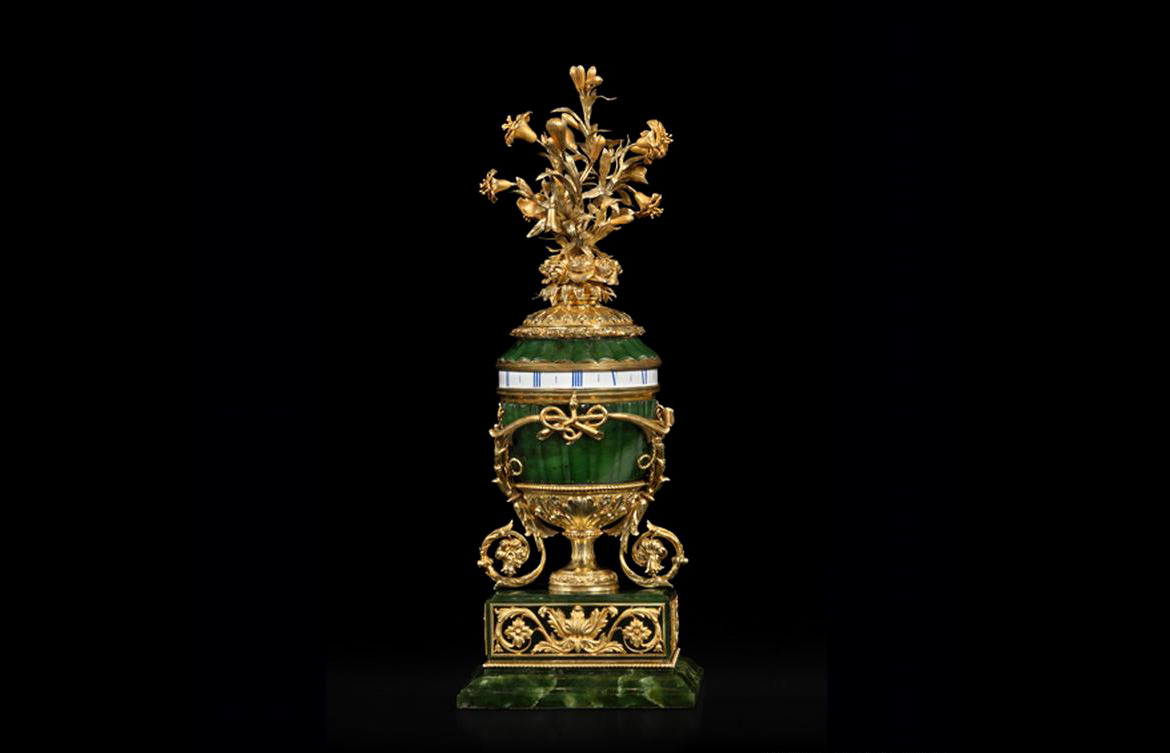 Fabergé, 1893 / Яйцо-часы «Букет желтых лилий» / Работа Михаила Перхина / Fondation Igor Carl Fabergé