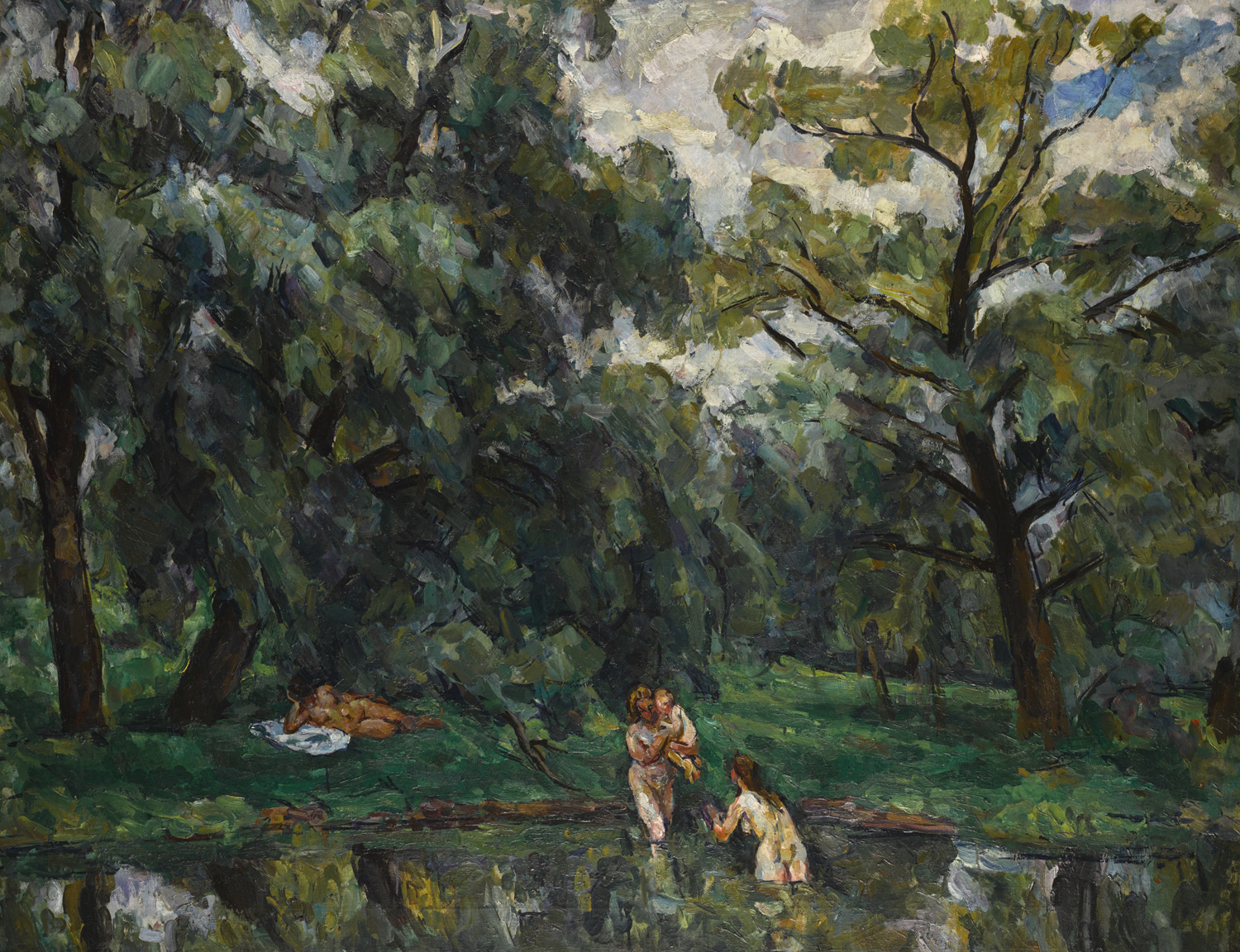 Петр Кончаловский. Женщины, купающиеся под ивами, 1922