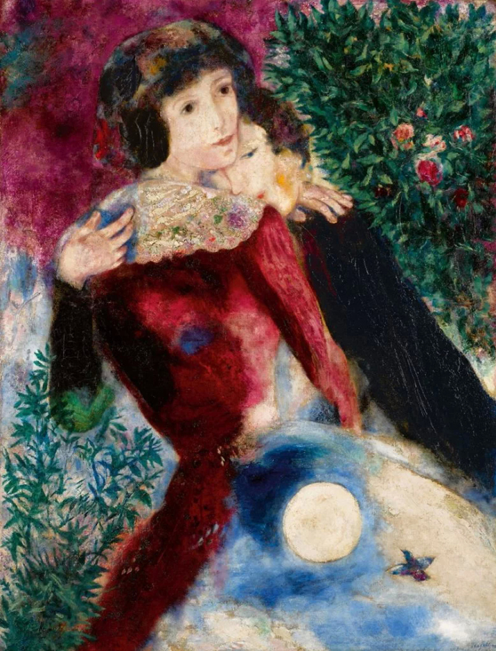 Марк Шагал. Влюбленные, 1928