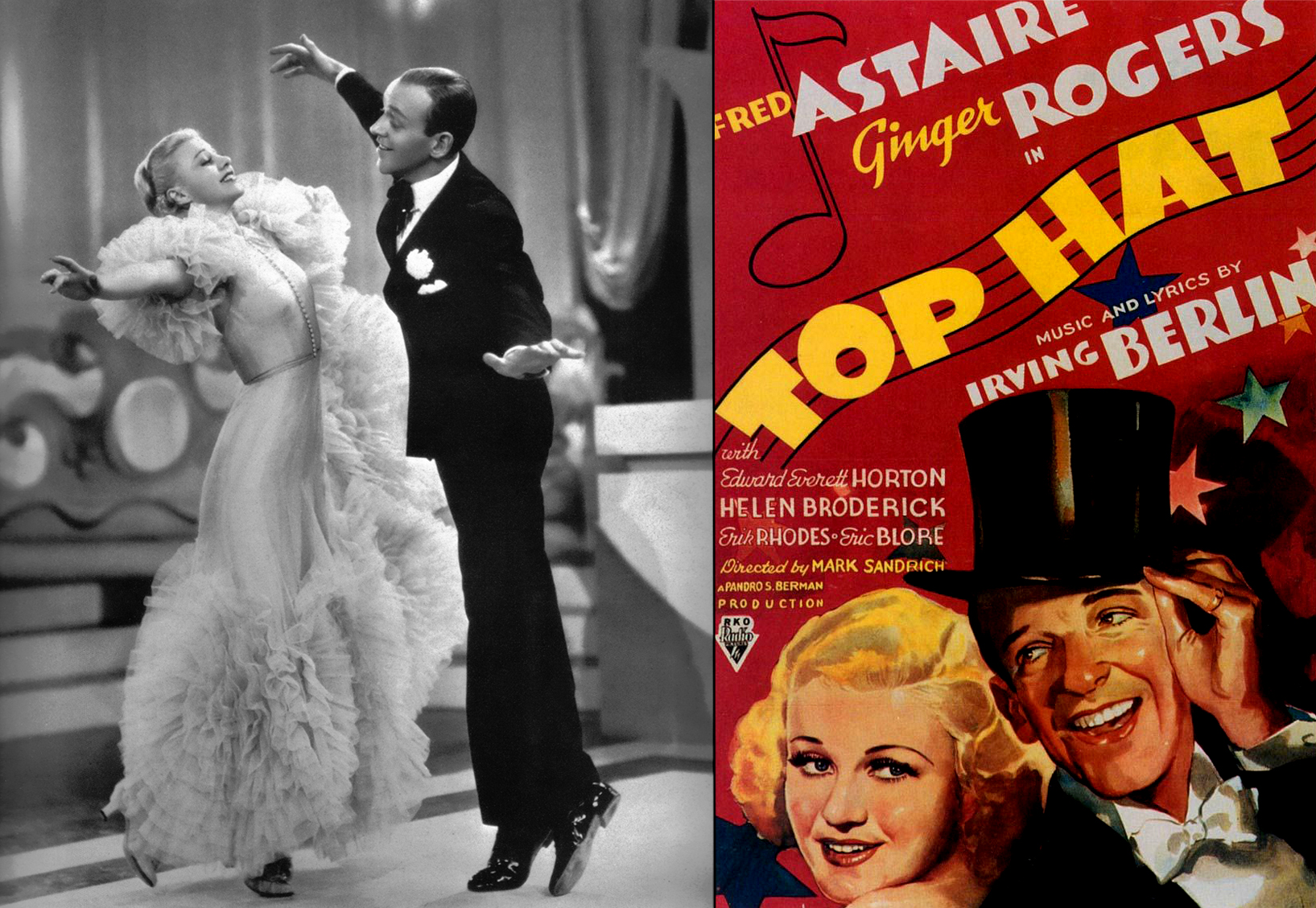 Постер к фильму «Цилиндр» / «Top Hat», реж. Марк Сендрич, 1935 г.