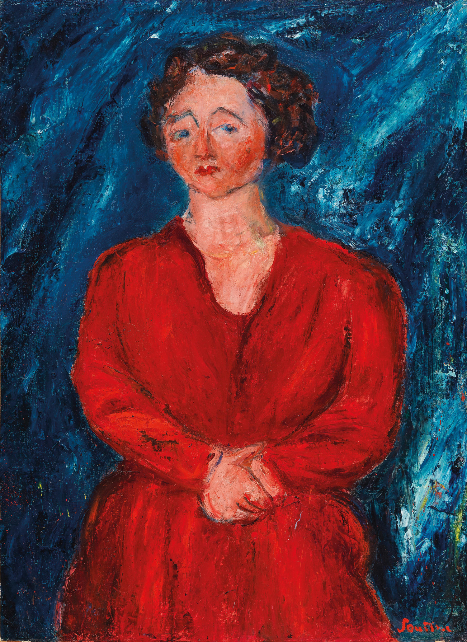 Хаим Сутин. Женщина в красном, 1928 / Эстимейт €1,500,000 — 2,500,000 / фото Dorotheum