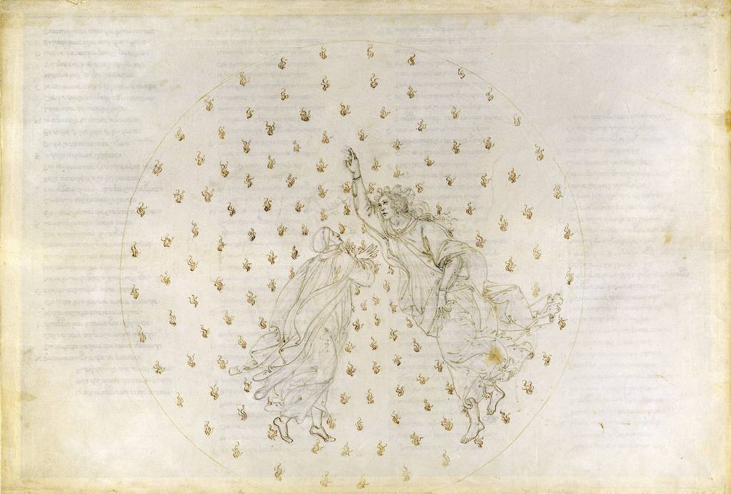 Сандро Боттичелли. Рисунок к «Божественной комедии» Данте Алигьери, ок. 1481-1495