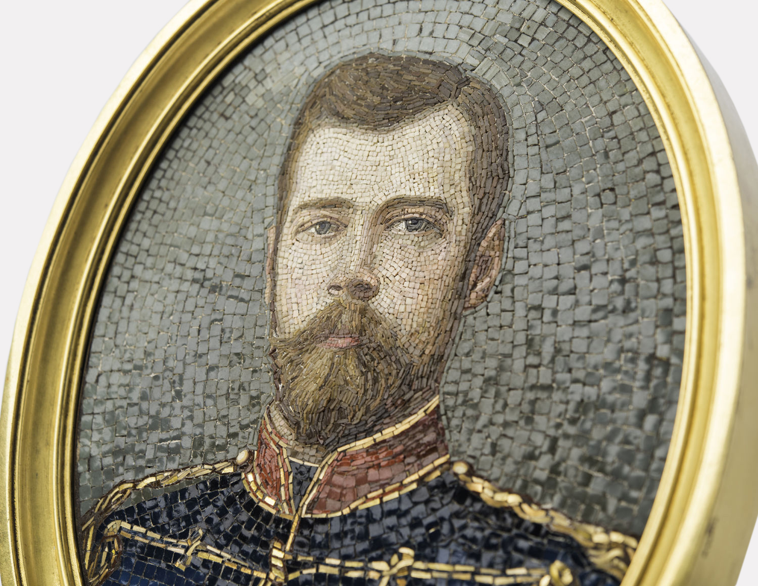 Мозаичный портрет Николая II работы мастера Александра Фролова, 1894 / Аукцион «Империя»