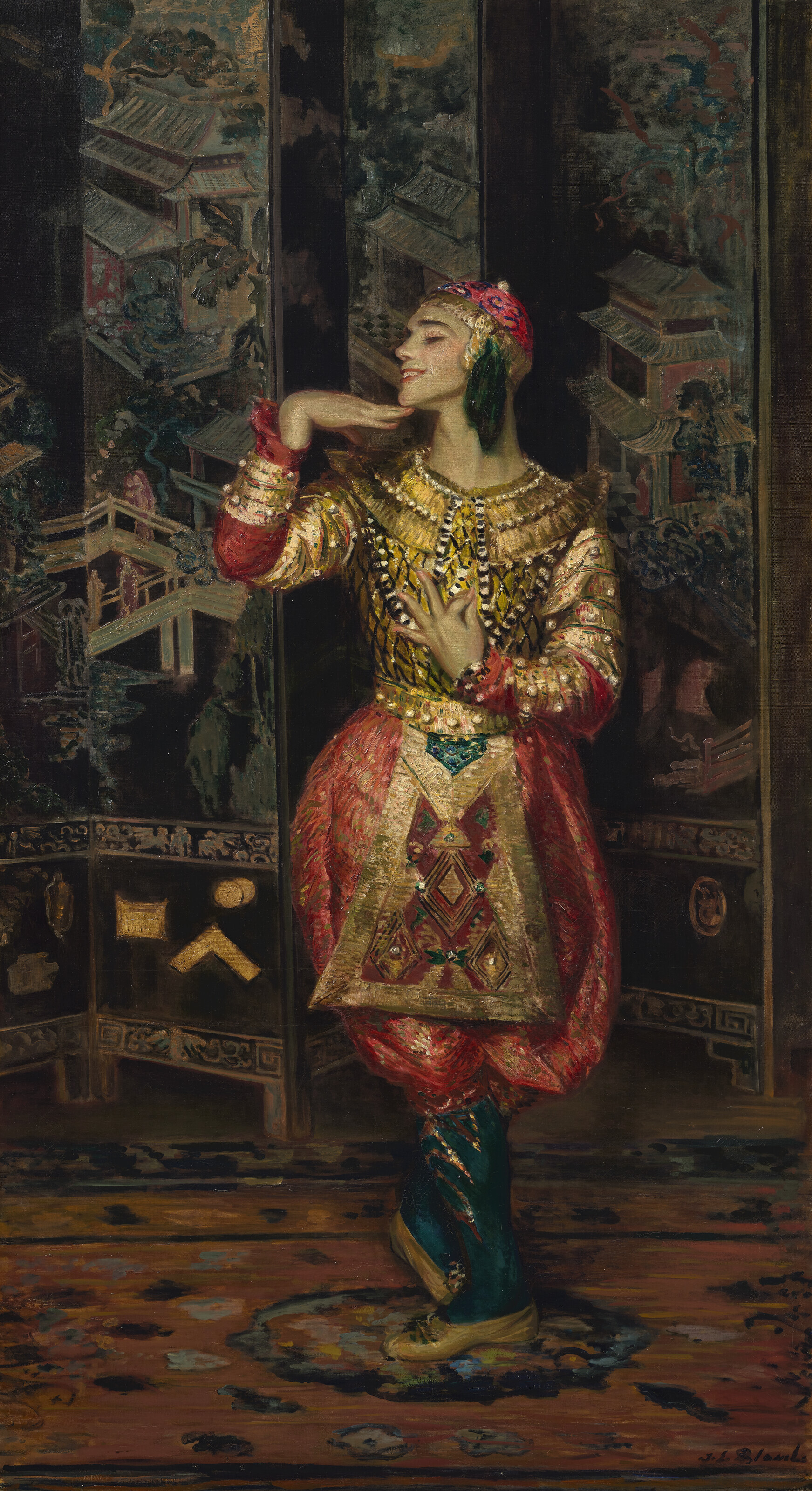Жак-Эмиль Бланш. Портрет Вацлава Нижинского в «Сиамском танце», 1910. Фото Christie's