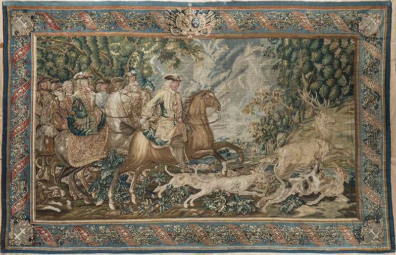 Шпалера «Охота Леопольда, герцога Лотарингского». Лотарингия, Нанси, Бон-Секурок, ок. 1725