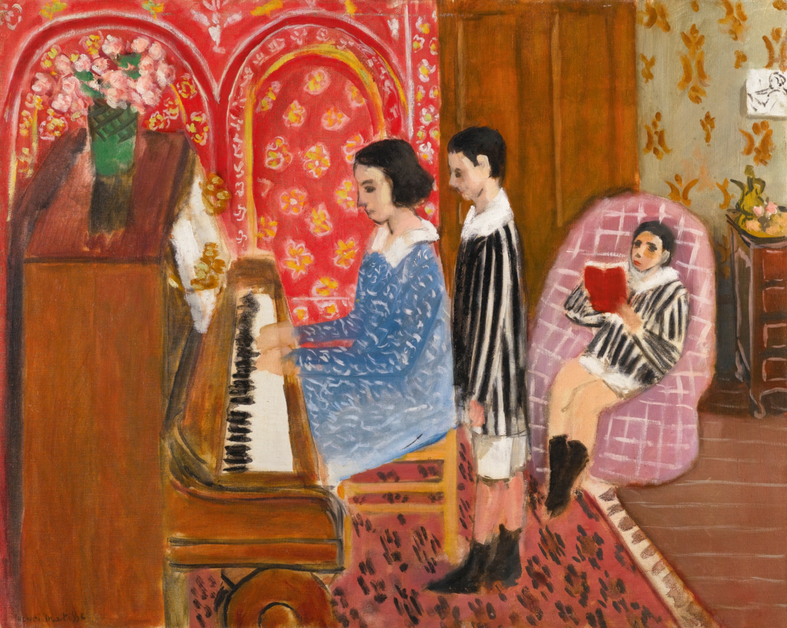 Анри Матисс. «Урок игры на пианино», 1923
