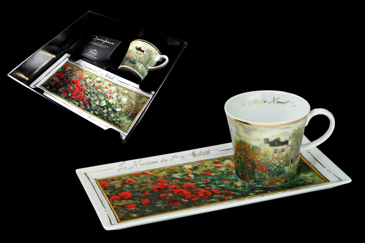 Чашка и блюдце по мотивам картины Клода Моне, из коллекции «Artis Orbis». Фарфоровая мануфактура «Goebel», Германия.