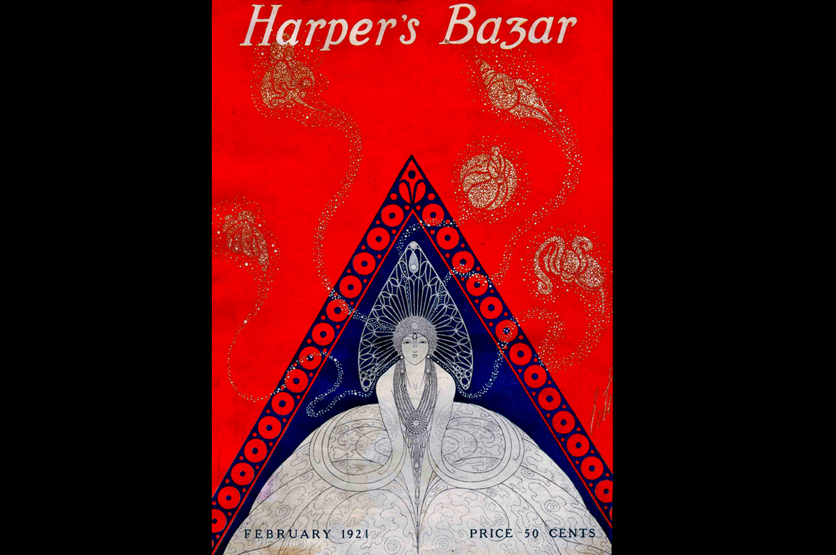 Обложка Harperʹs Bazar с рисунком Эрте, 1921.