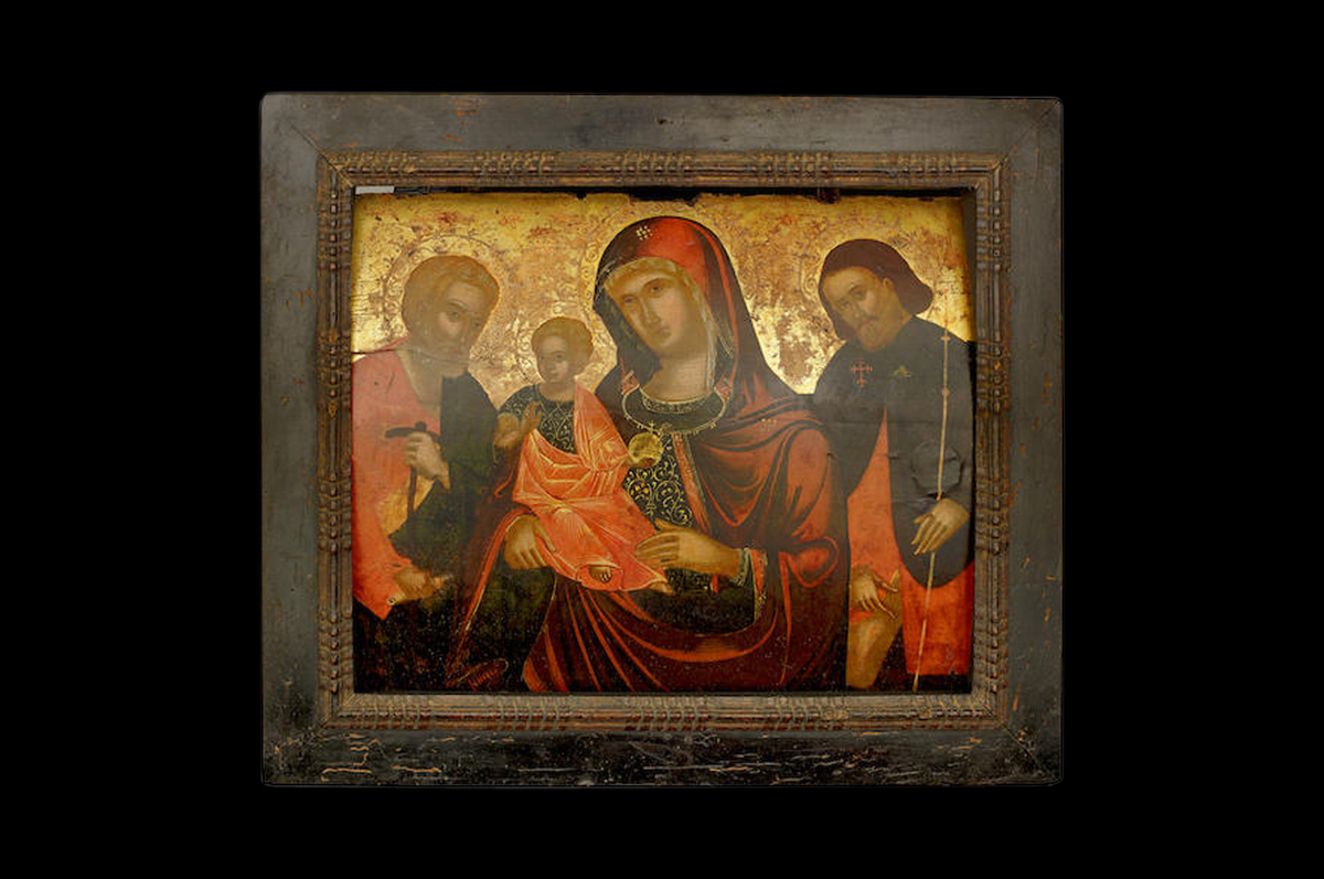 Икона Богоматери Утешительницы со Святым Иосифом и Святым Рохом