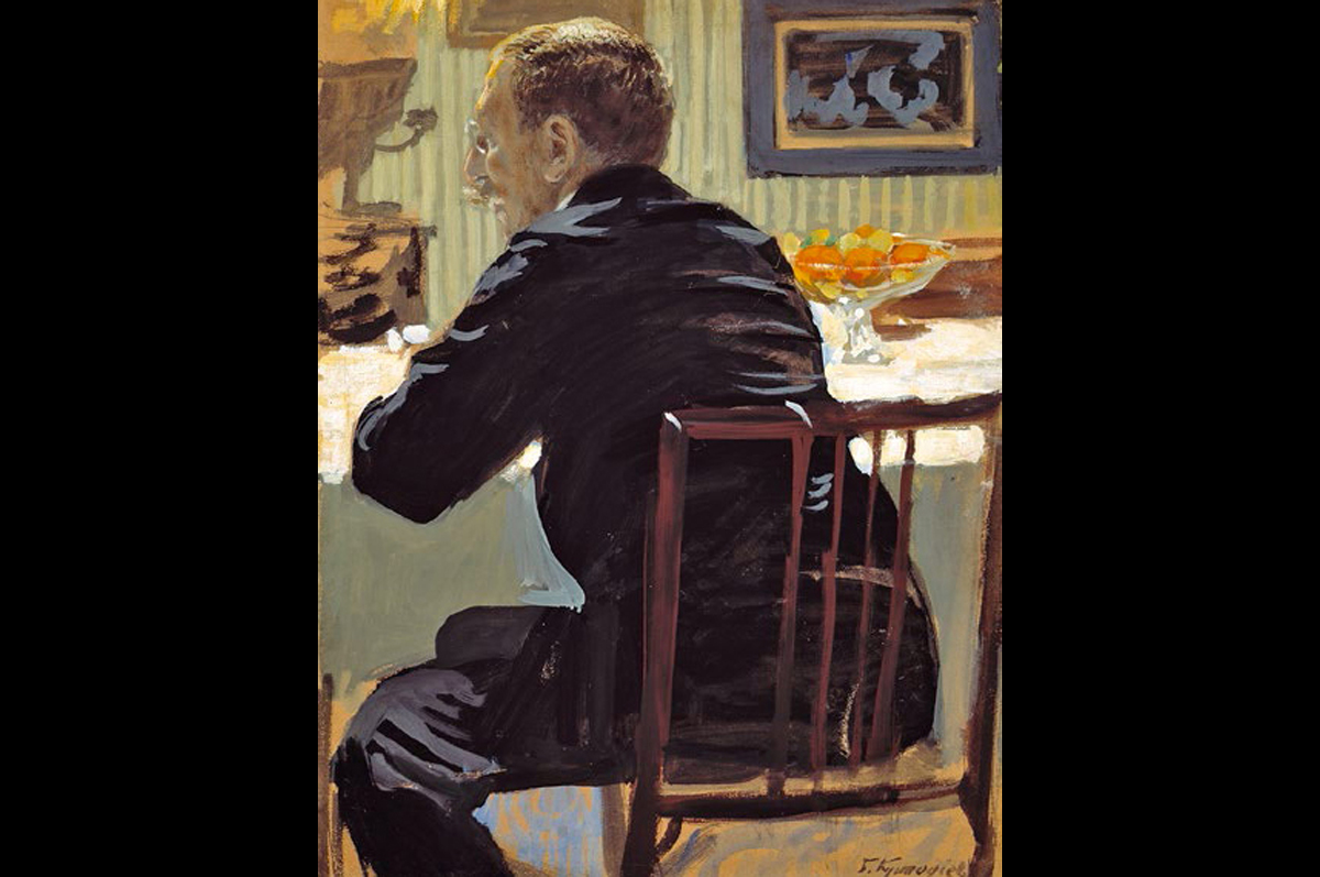 Борис Кустодиев. Лев Бакст, 1910 / Третьяковская галерея, Москва