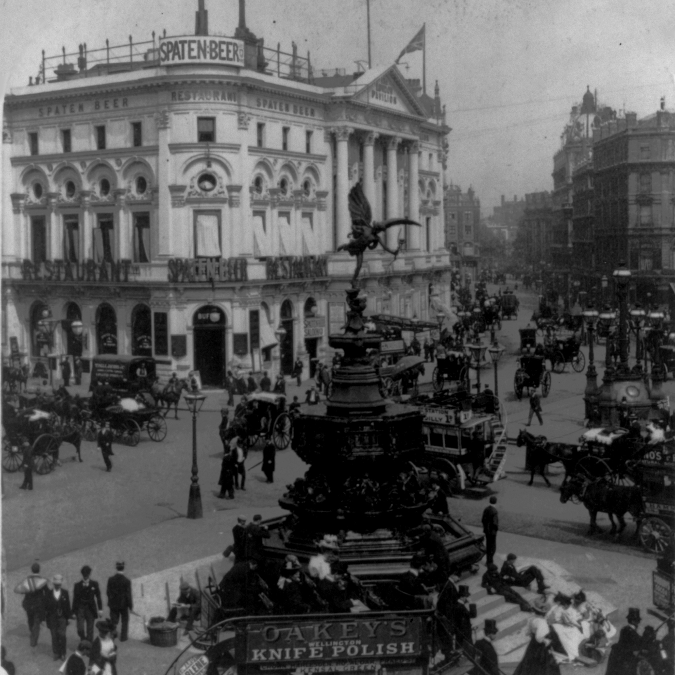 In the heart of modern Babylon Piccadilly Circus, London, England, 1896